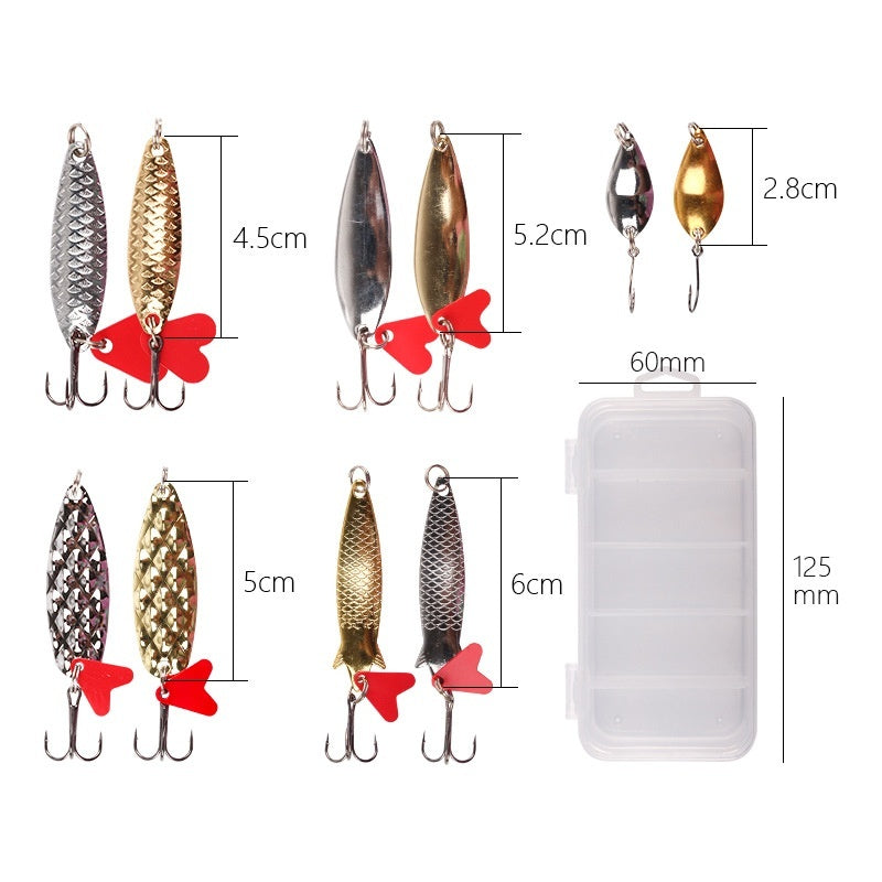 Pineapple Sequin Fishing Lure Kit - 11/21/36 Pieces Metal