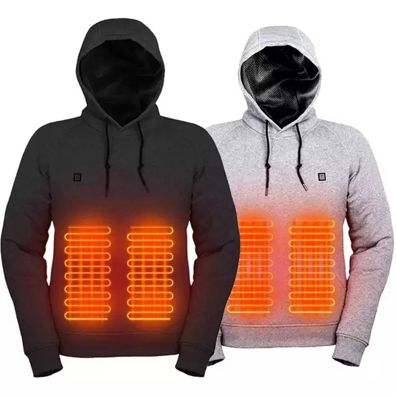 Men's USB Electric Heated Sweater - Rechargeable Winter Hoodie 1168g