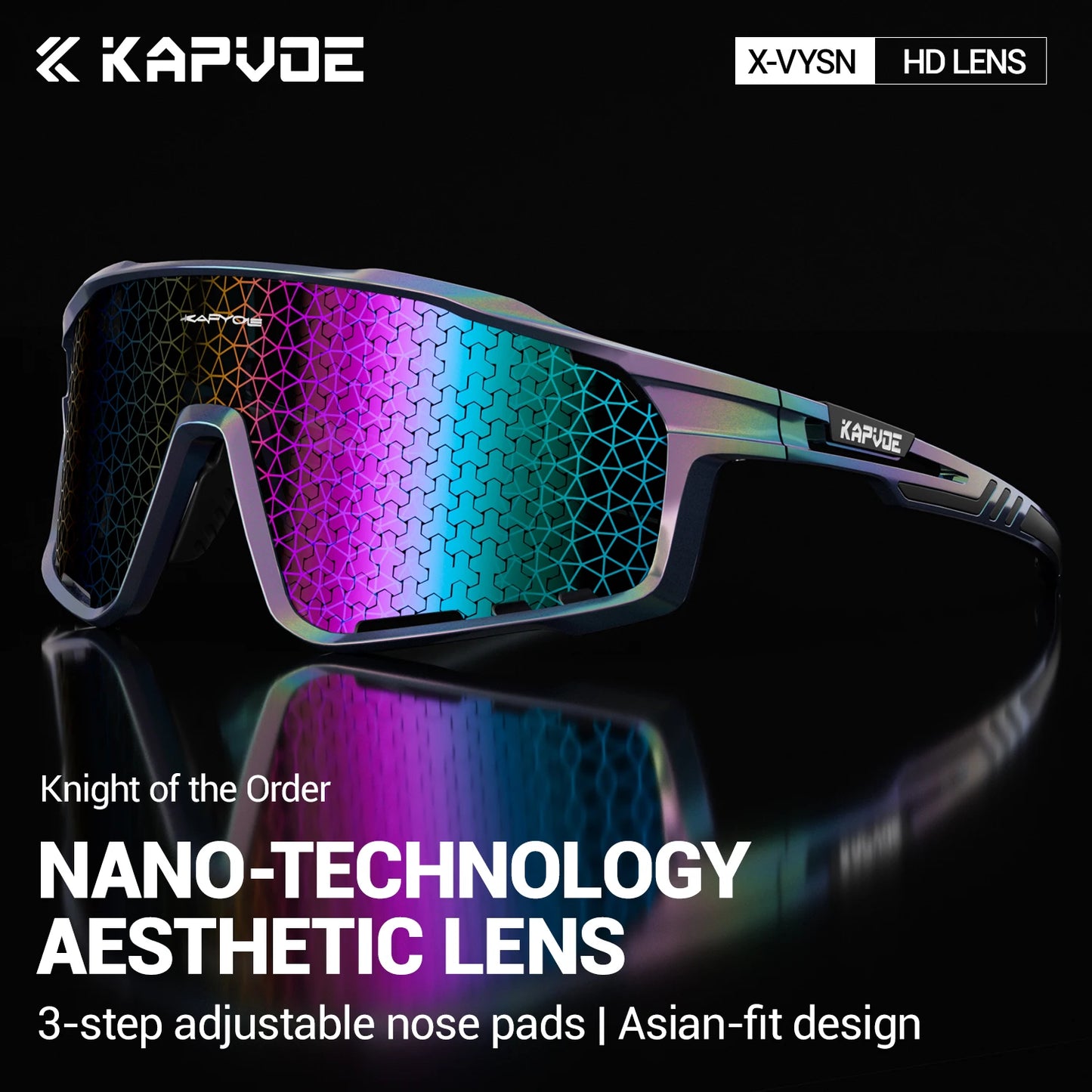 KAPVOE Sports Glasses Nano-Lens UV400 Pro Technology
