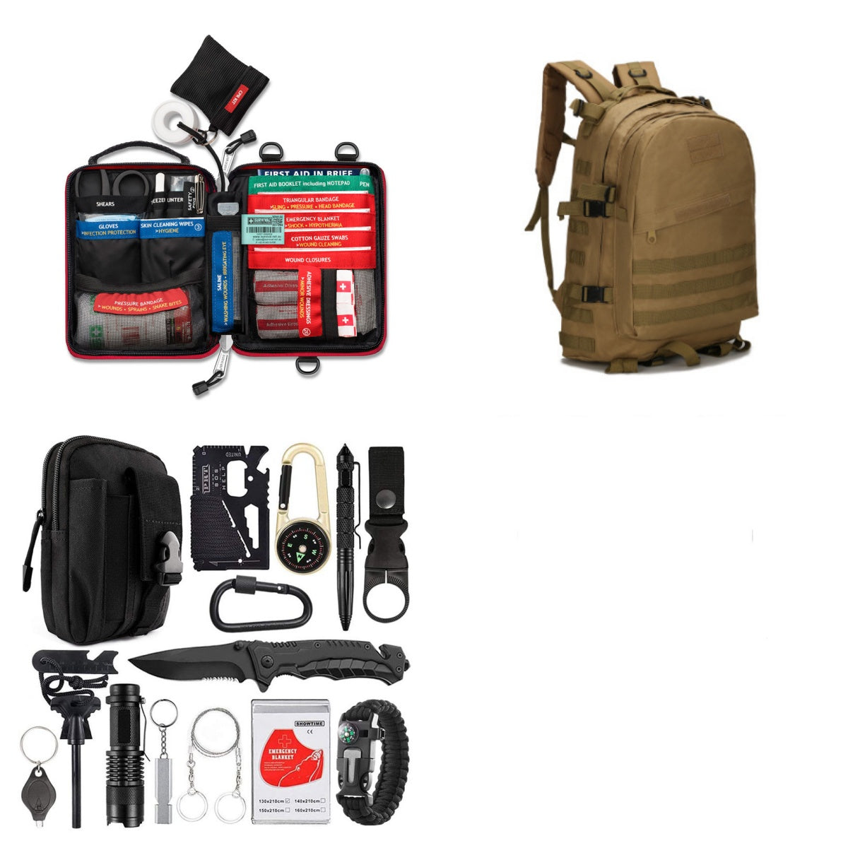 Camping Survival Multifunction Tool - Outdoor SOS Kit