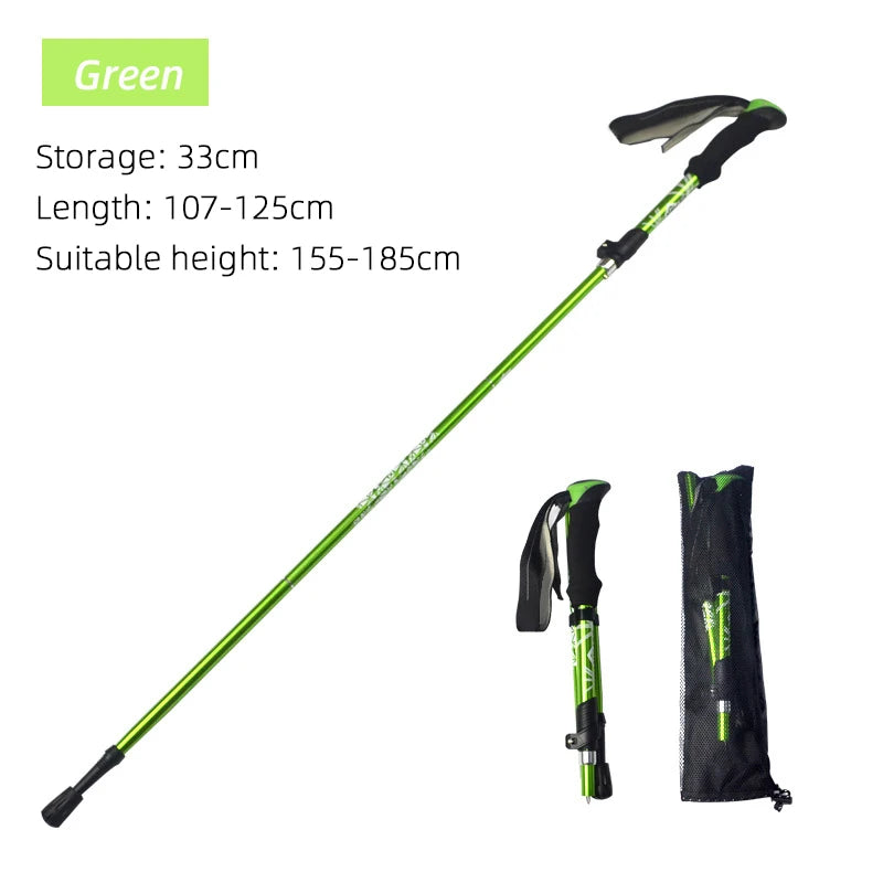 5 Sections Foldable Hiking Pole - Portable Telescopic