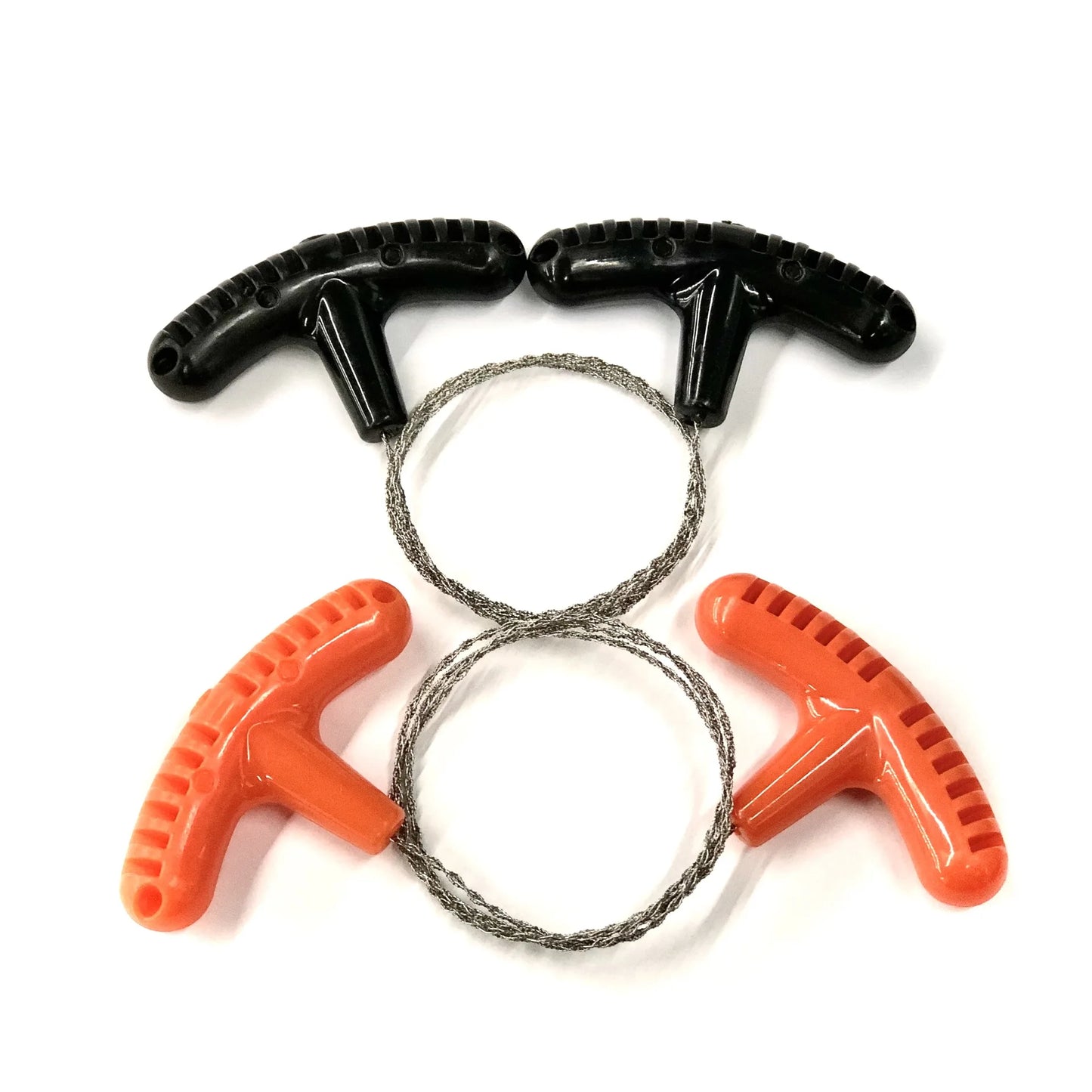 Portable stainless steel wire saw with finger grip