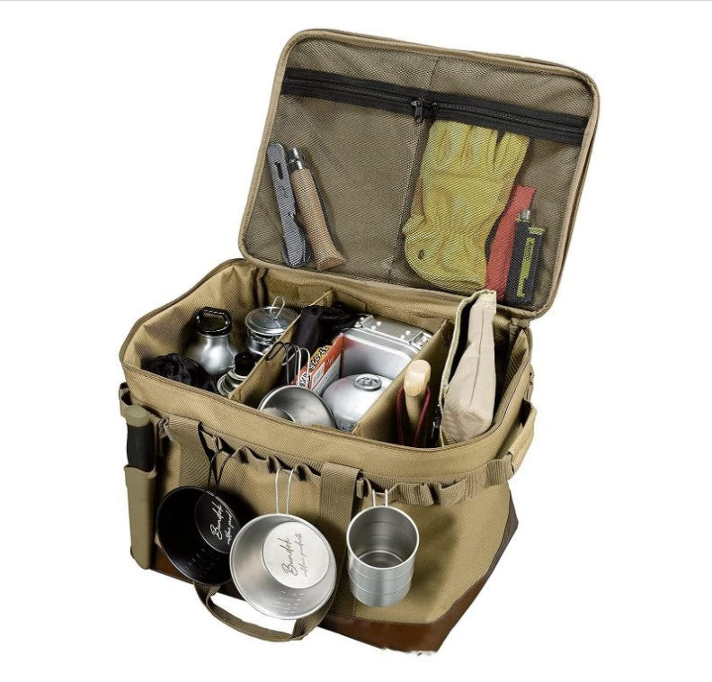 55L Waterproof Camping Storage Bag - Multifunction Organizer
