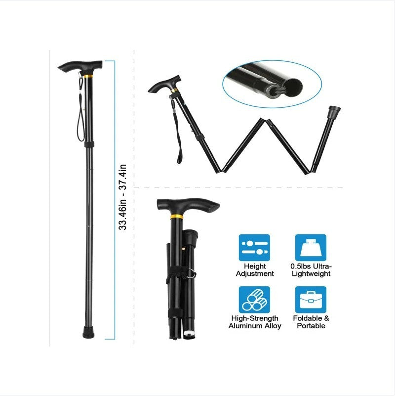 Unisex Hiking Cane Mobility Aid - Portable 263g