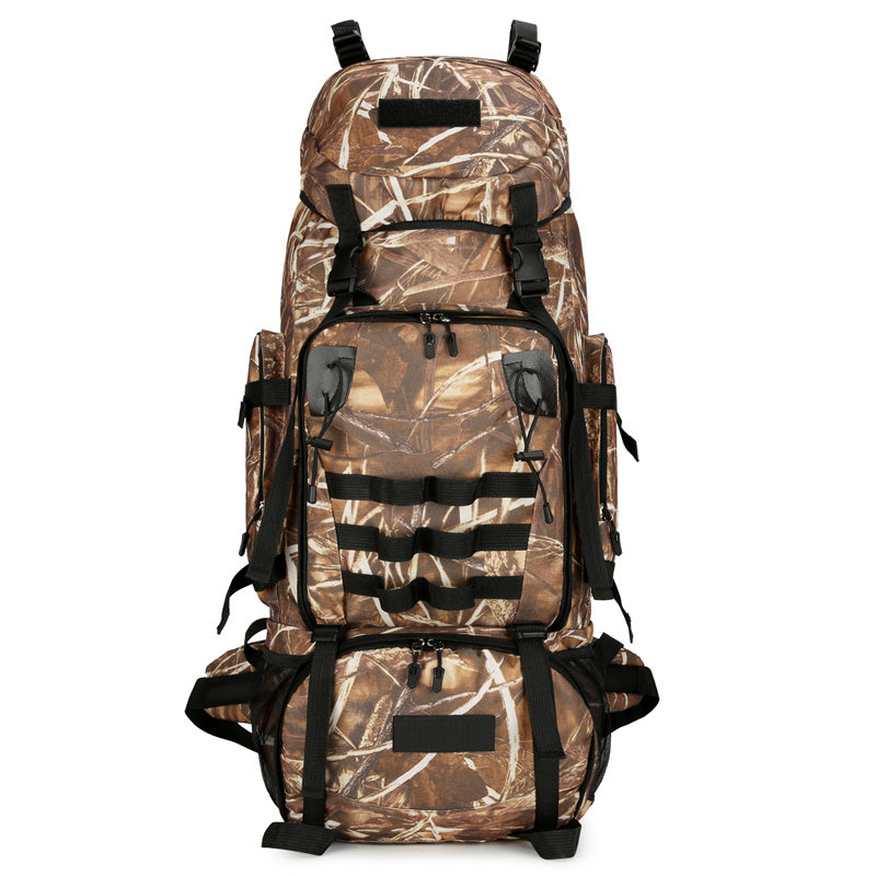 Large capacity 90L hiking backpack, waterproof and durable, with cotton padding