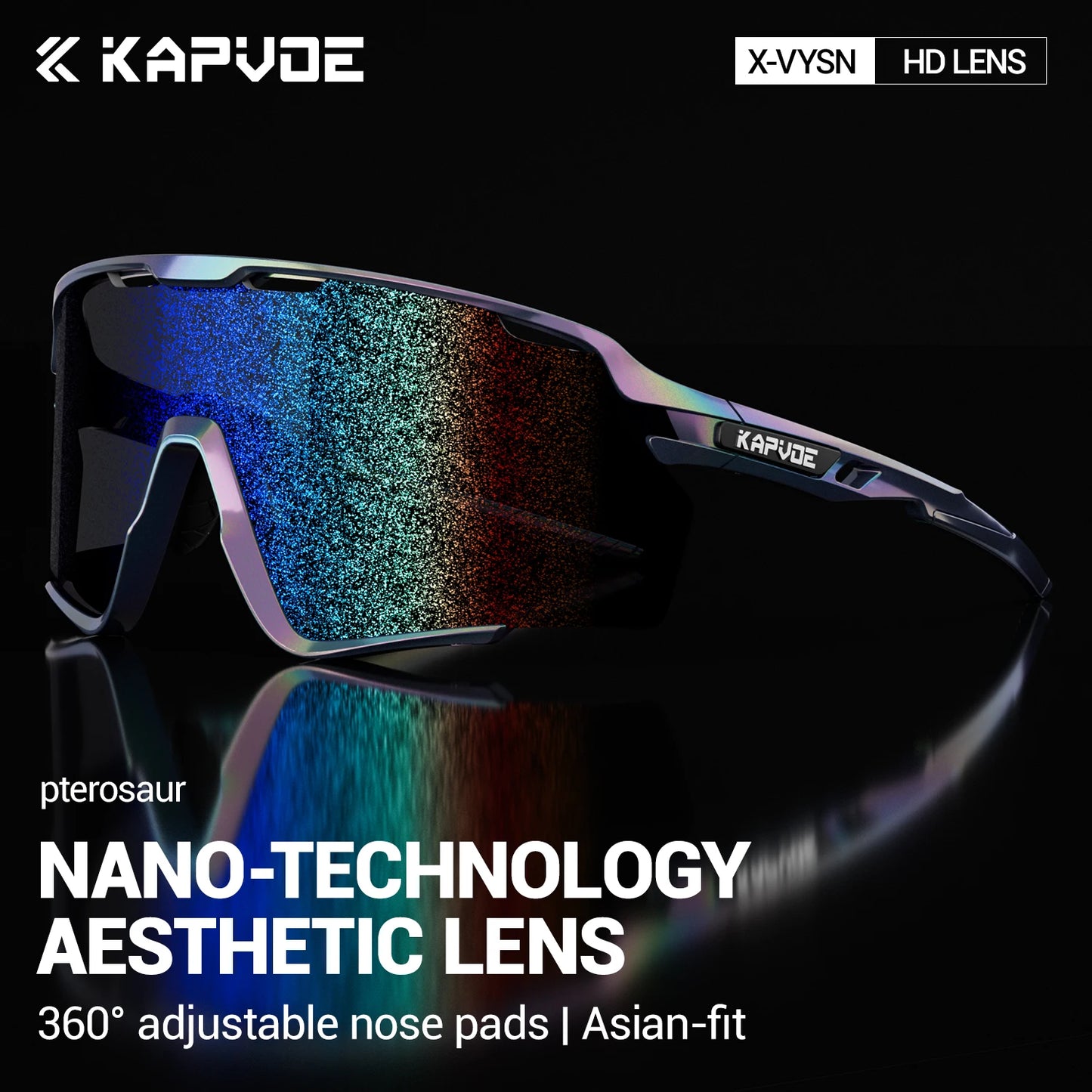 KAPVOE Sports Glasses Nano-Lens UV400 Pro Technology