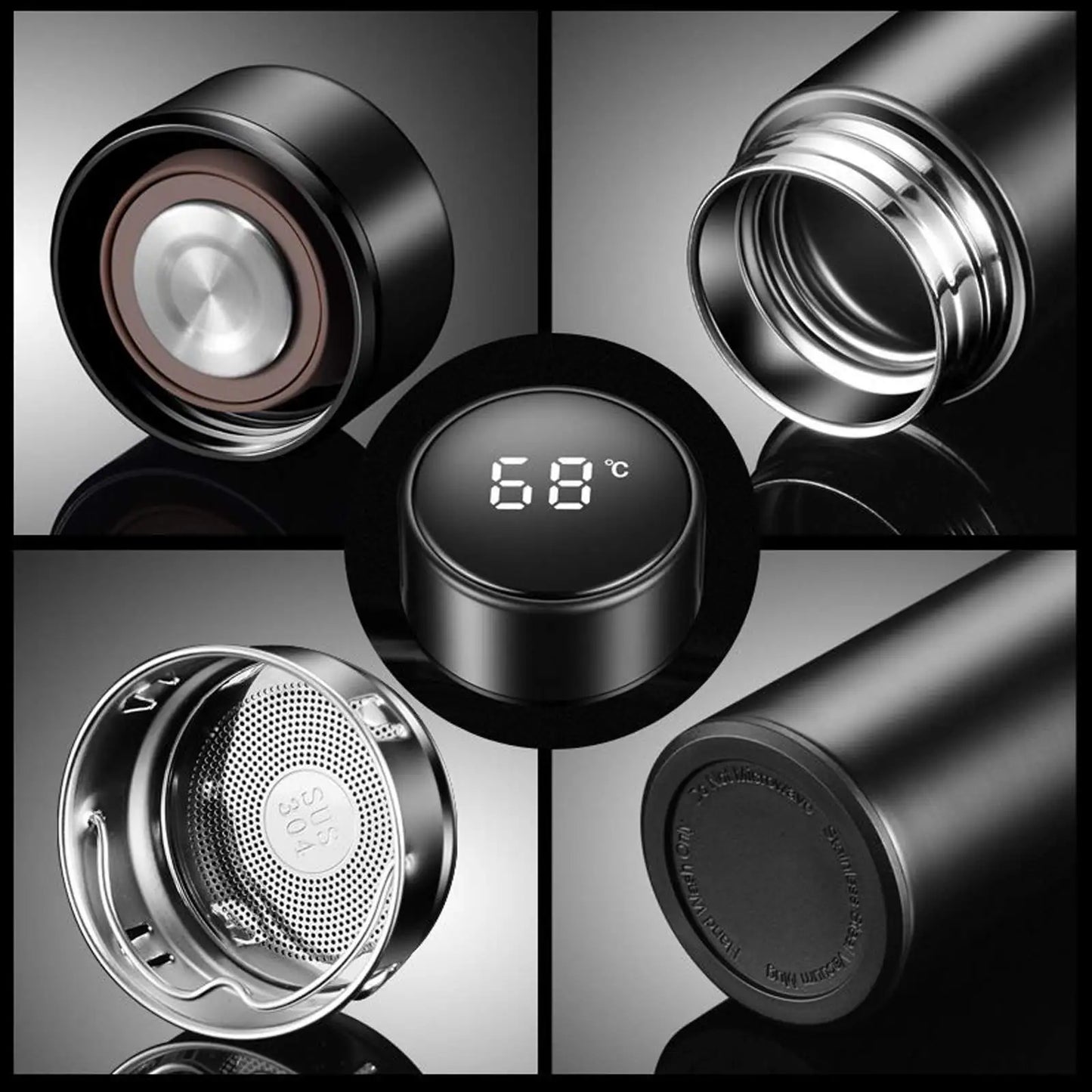 500ml Personalized Smart Bottle with Temperature Display