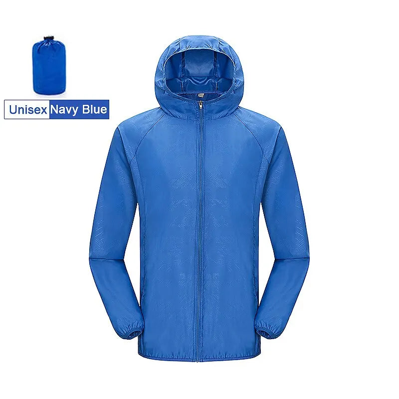 LNGXO Unisex Waterproof Hiking Jacket - Windproof Anti-UV Quick Drying