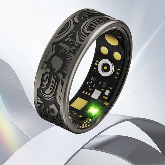 Retro Style Smart Ring with Heart Rate and Blood Pressure