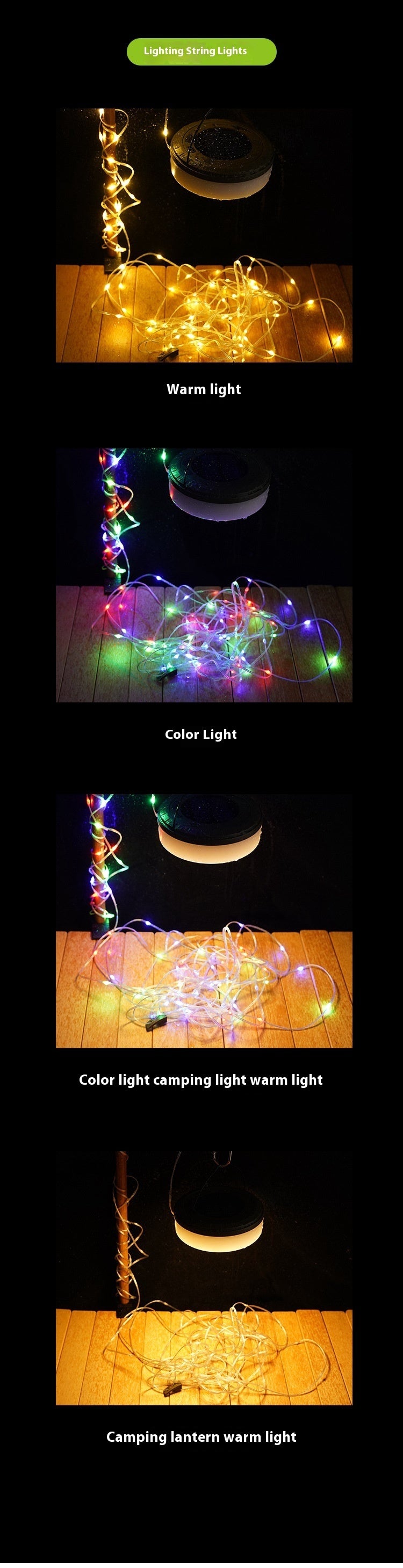 Solar Camping Tent Lamp - Eco-Friendly Outdoor Lighting 269g
