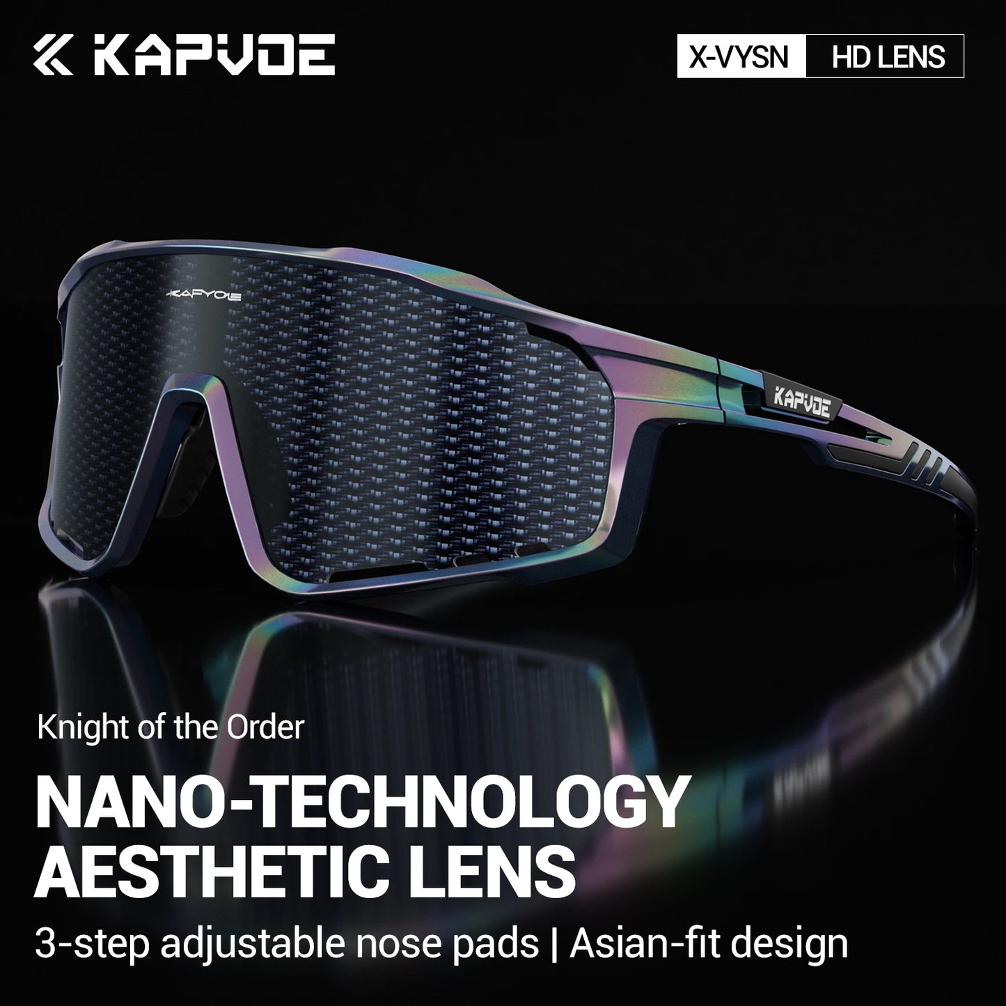 KAPVOE Sports Glasses Nano-Lens UV400 Pro Technology
