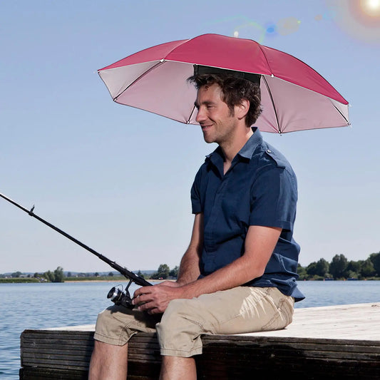 Hands-Free Umbrella Hat - Adjustable UV Protection 69cm