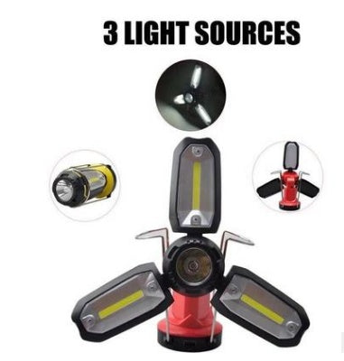 Multifunction USB COB LED Lamp - Car Camping Hook 337g