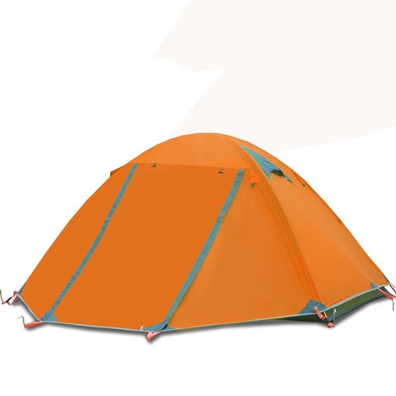 Waterproof Double Layer 2 Person Tent - Ultra-Resistant Aluminum Poles