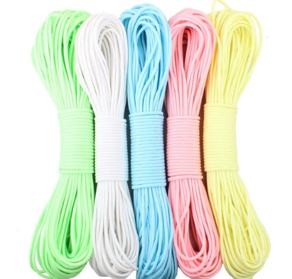 Phosphorescent Paracord 7.5m - Luminous Survival Rope 250kg