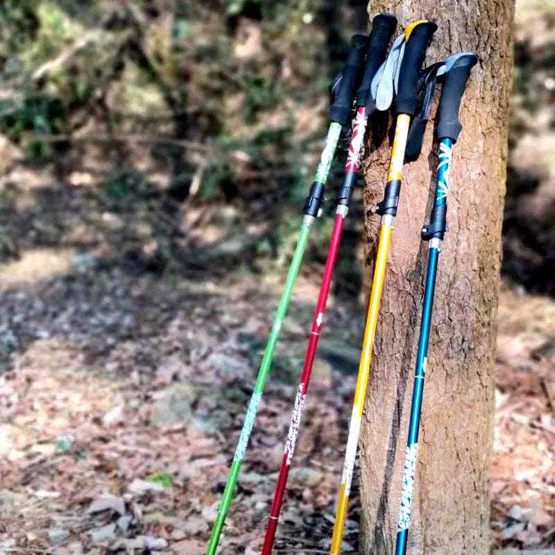 5 Sections Foldable Hiking Pole - Portable Telescopic