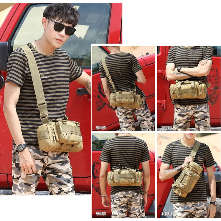 Nylon Outdoor Shoulder Bag with Zipper