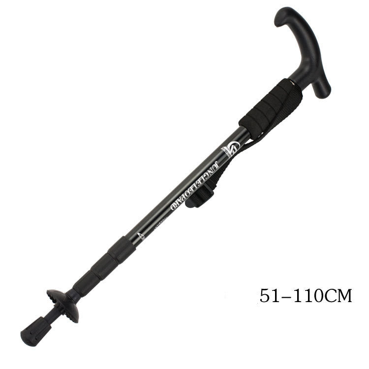 4-Section Aluminum Hiking Pole - Curved Handle 380g