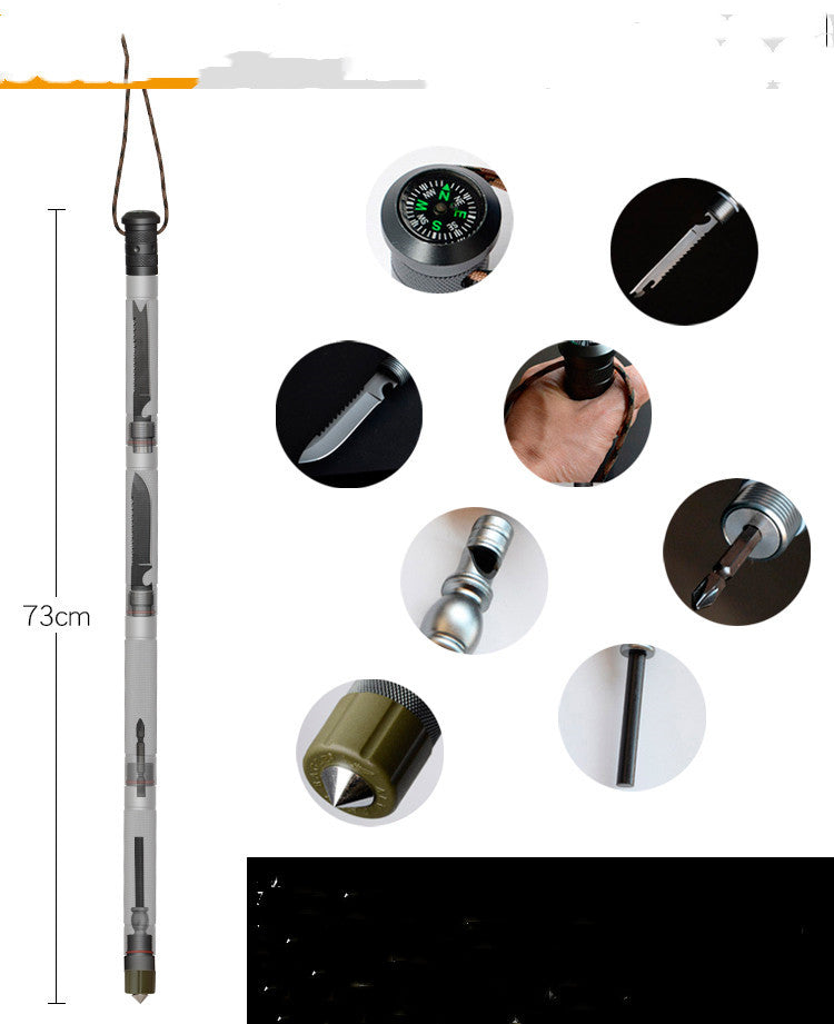 Hiking Pole Straight Handle 4 Sections - Robust 1145g