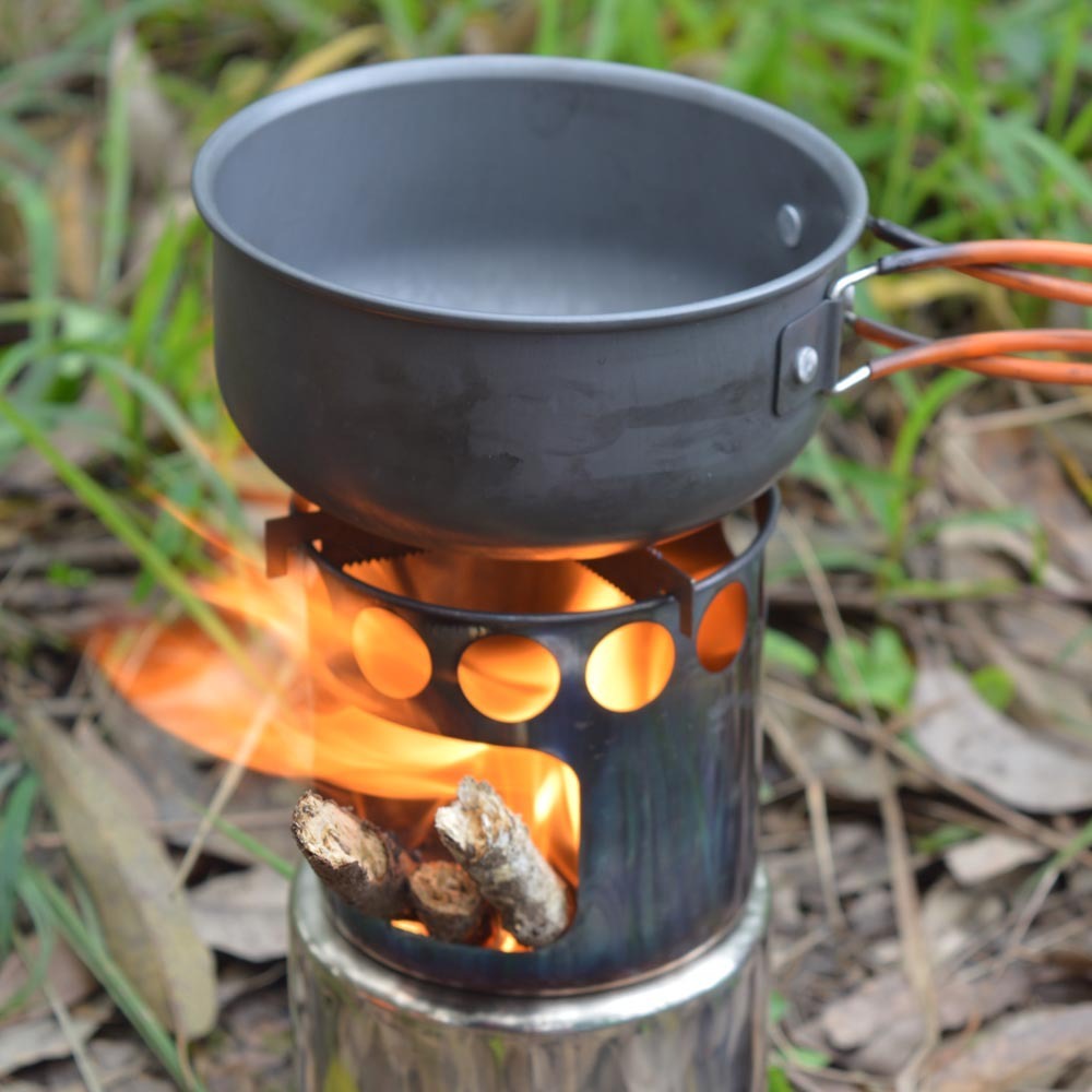 Portable Camping Wood Stove Stainless Steel Foldable
