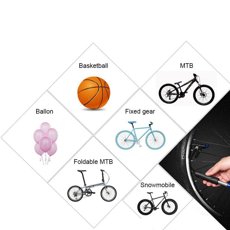 Mini Portable Bike Pump - Compact High Pressure Inflation