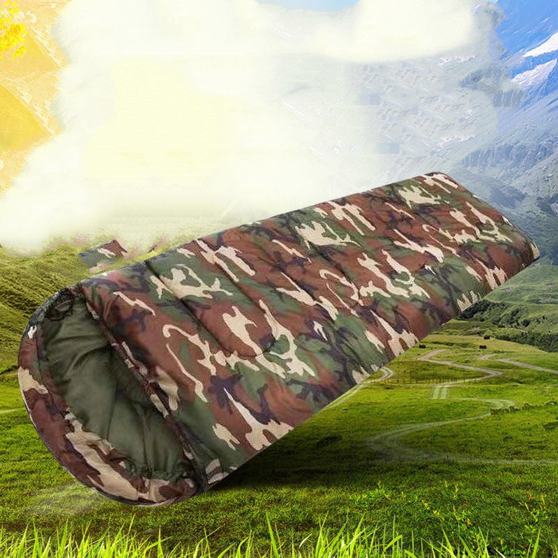 Emergency Camouflage Sleeping Bag - 170T Polyester (180+30)x75cm