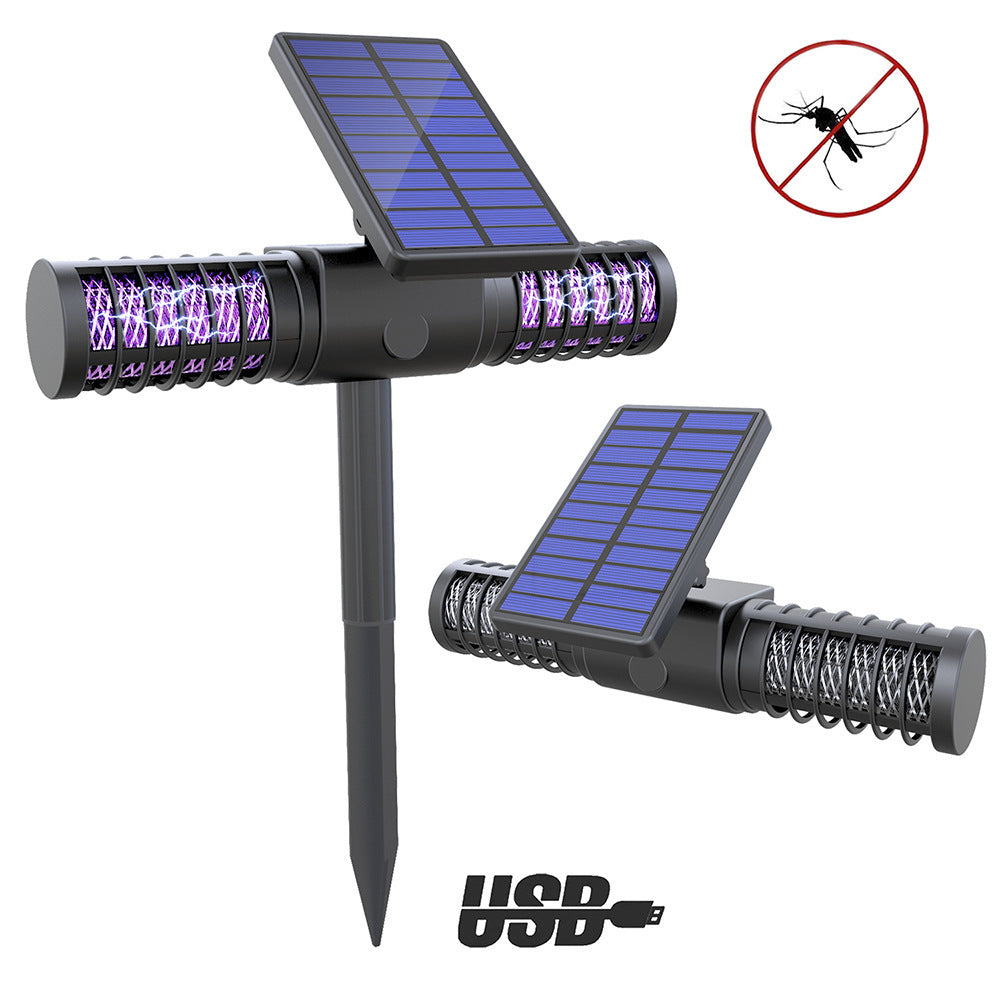 Eco-Friendly Solar LED Mosquito Repellent - Chemical-Free Camping Insect Killer