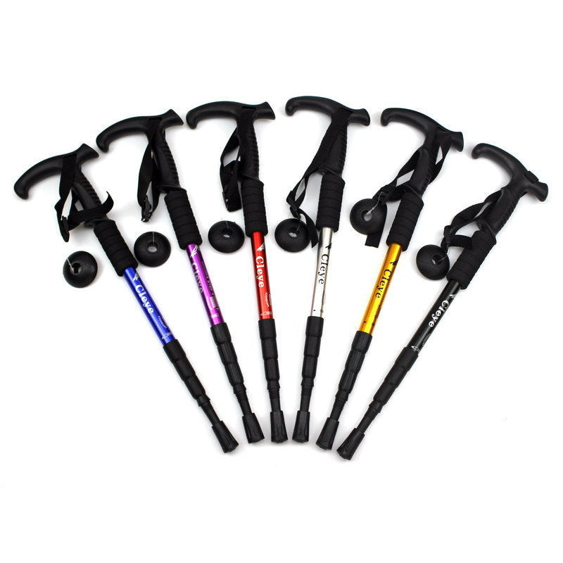 Aluminum Hiking Pole with Anti-Shock T Handle - 370g