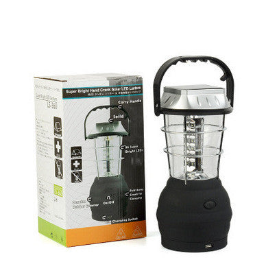 Solar Camping Light with Hand Crank - Rechargeable 1200mAh