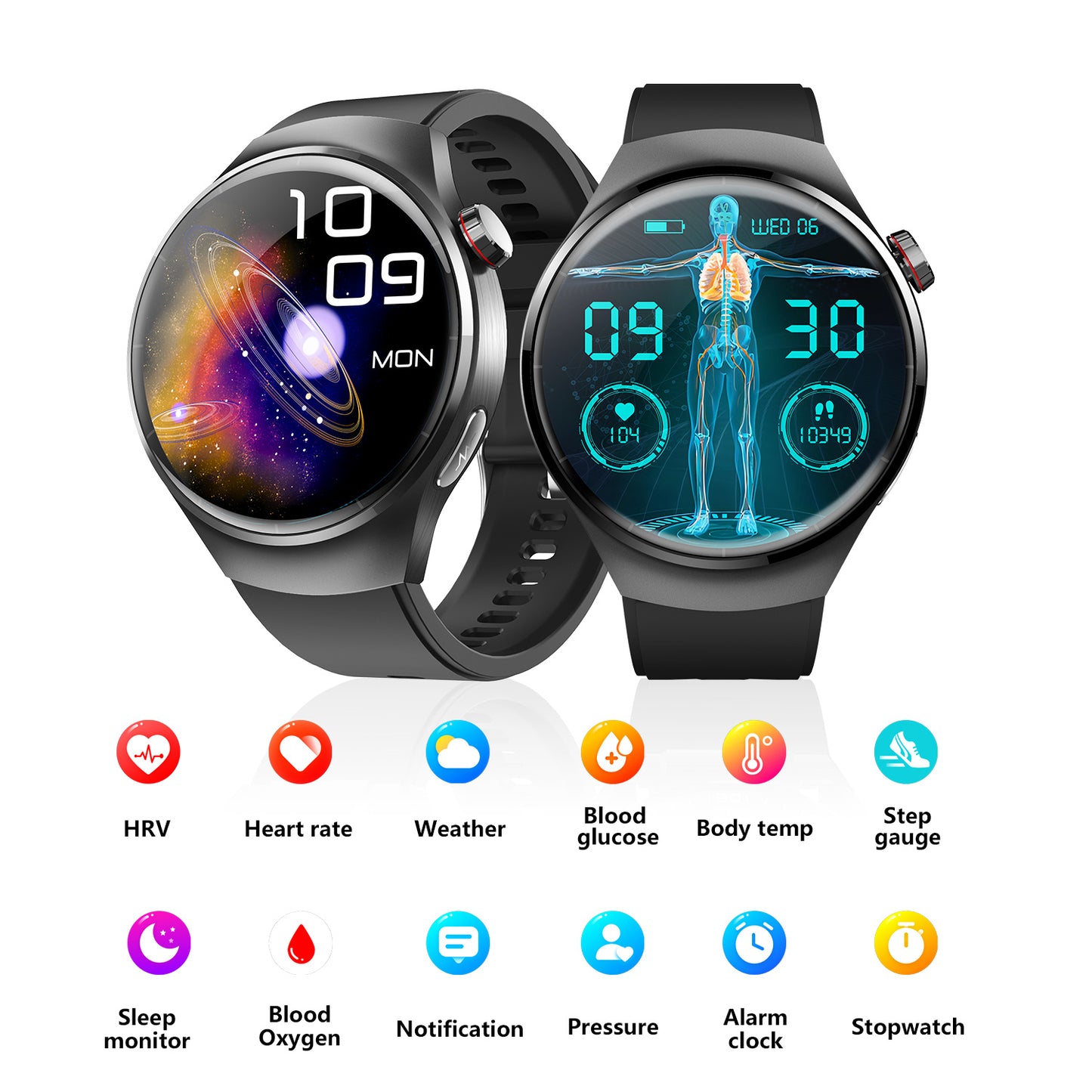 IP67 Smart Health Watch - Bluetooth Fitness Tracker 90g