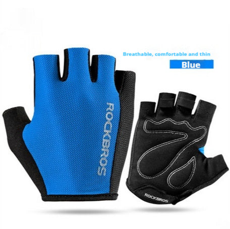 Unisex Half Finger Cycling Gloves - Anti-Slip Breathable Men Women AED4