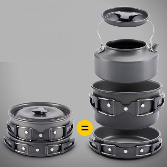 6 Piece Ultralight Portable Aluminum Camping Stove Kit