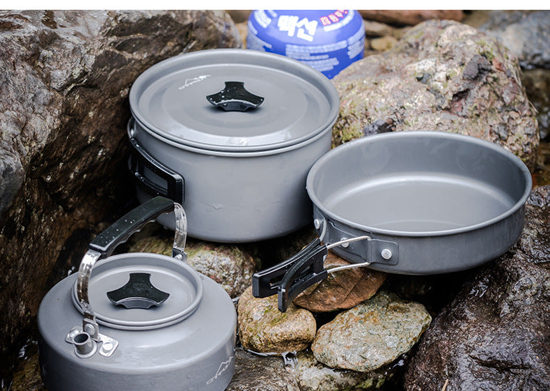 6 Piece Ultralight Portable Aluminum Camping Stove Kit