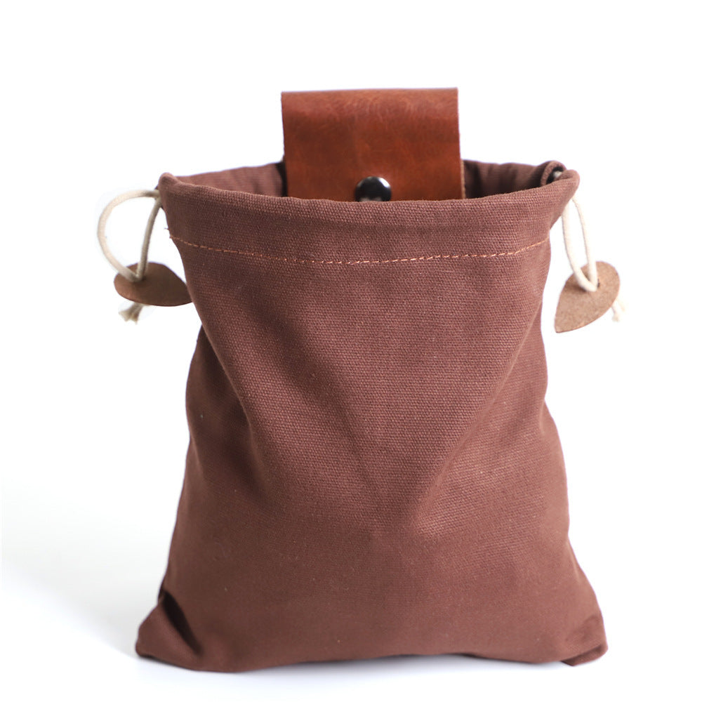 Vintage Foldable Waist Bag Hiking Leather 22x21cm