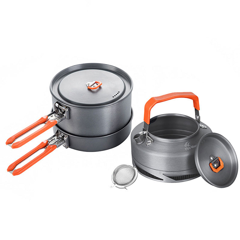 Alumina Camping Cookware Set 3 Pieces Portable