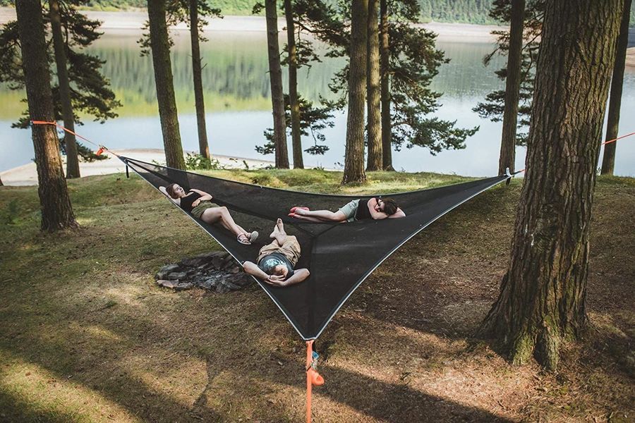 3-Point Triangular Multi-Person Hammock Innovative Design