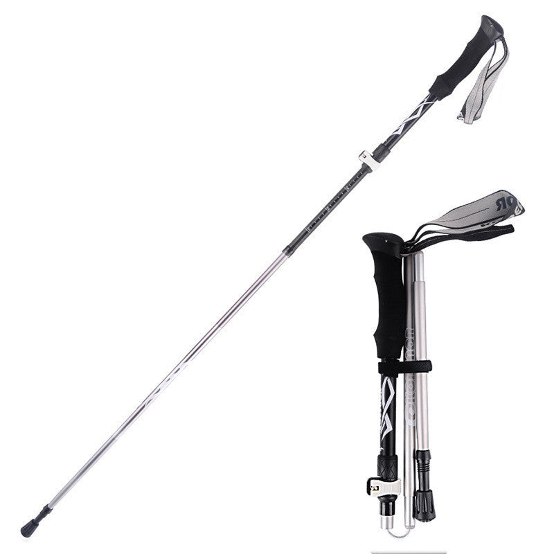 5-Section Aluminum Hiking Pole - Foldable Ultra-Compact 300g