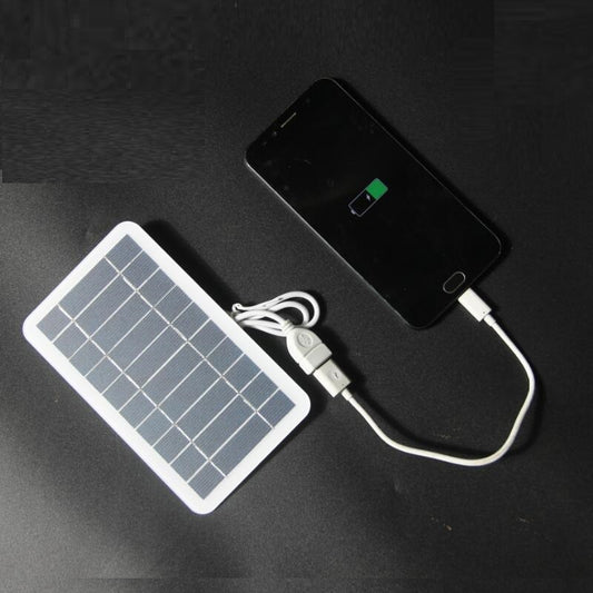 Portable Solar Charger - Minimalist Eco-Friendly USB