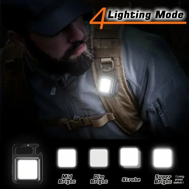 Magnetic COB LED Keychain Flashlight - Camping 50g