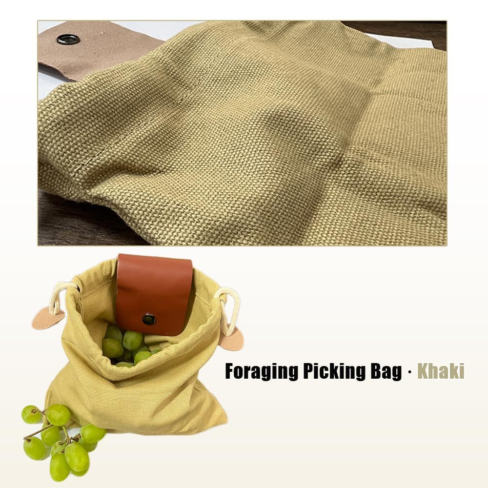 Foldable Canvas Picking Bag - Multifunction Kit Size 23x21cm