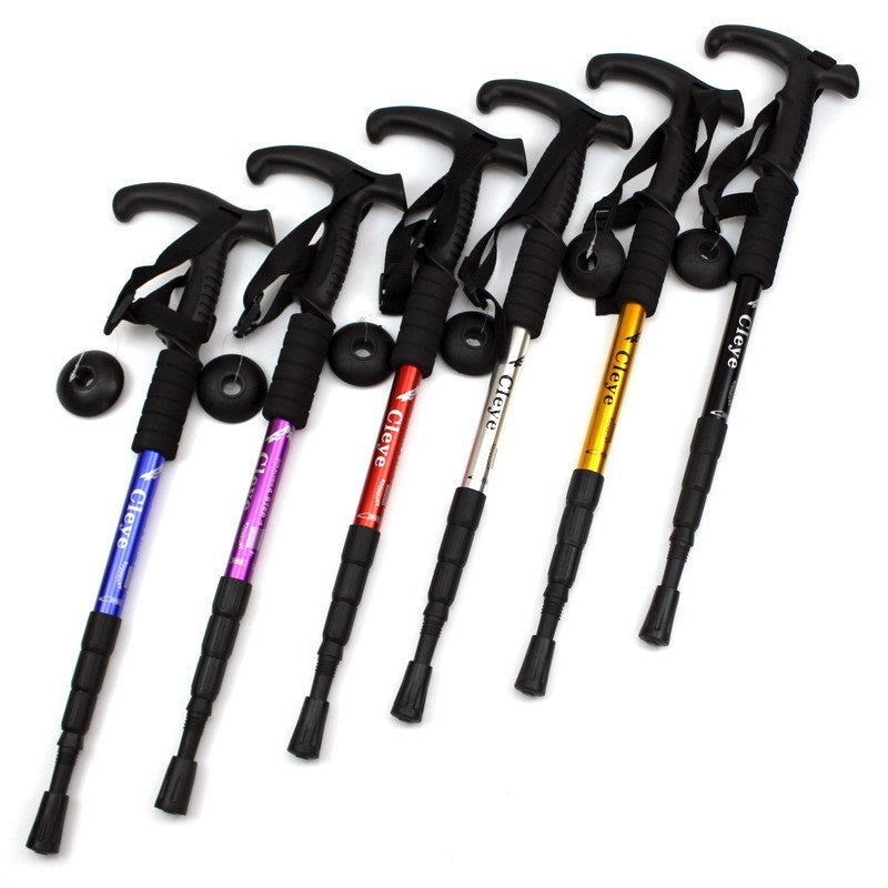 Aluminum Hiking Pole with Anti-Shock T Handle - 370g