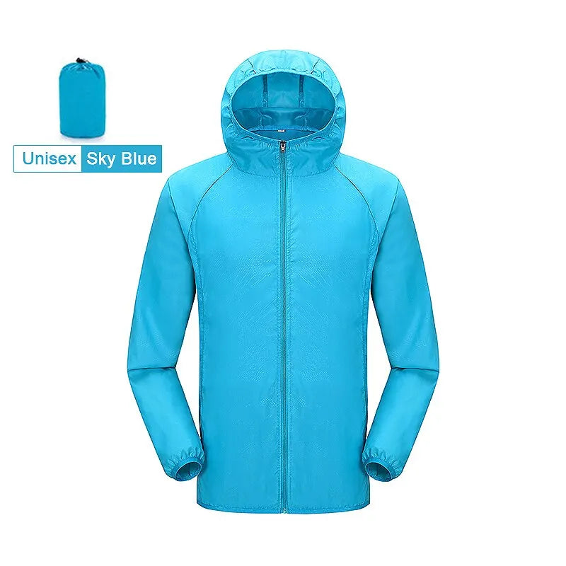 LNGXO Unisex Waterproof Hiking Jacket - Windproof Anti-UV Quick Drying