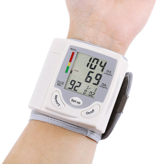 Automatic Digital Wrist Blood Pressure Monitor - Blood Pressure Measurement for Seniors Simple Interface