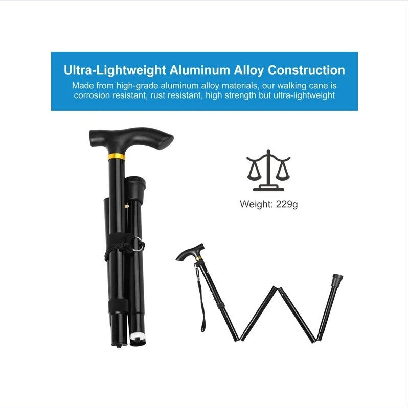 Unisex Hiking Cane Mobility Aid - Portable 263g