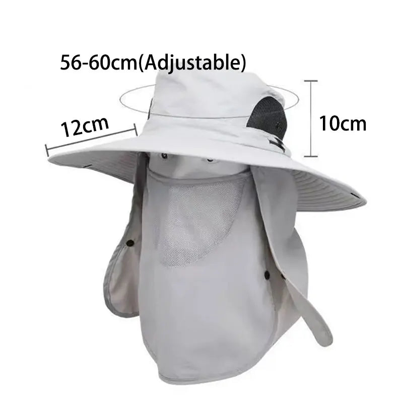 Adjustable Foldable Hat - Breathable Sun Protection Unisex Outdoor
