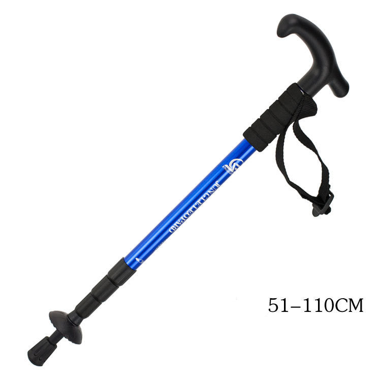 4-Section Aluminum Hiking Pole - Curved Handle 380g