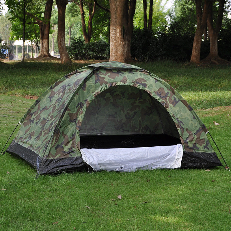 2 Person Camouflage Camping Tent - Waterproof Outdoor Survival