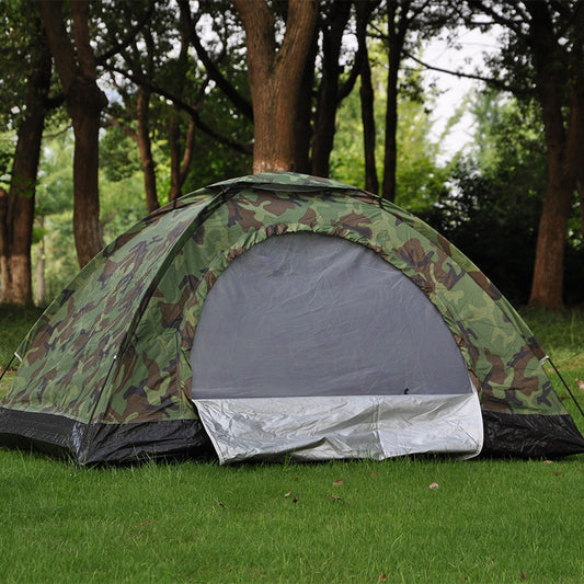 2 Person Camouflage Camping Tent - Waterproof Outdoor Survival
