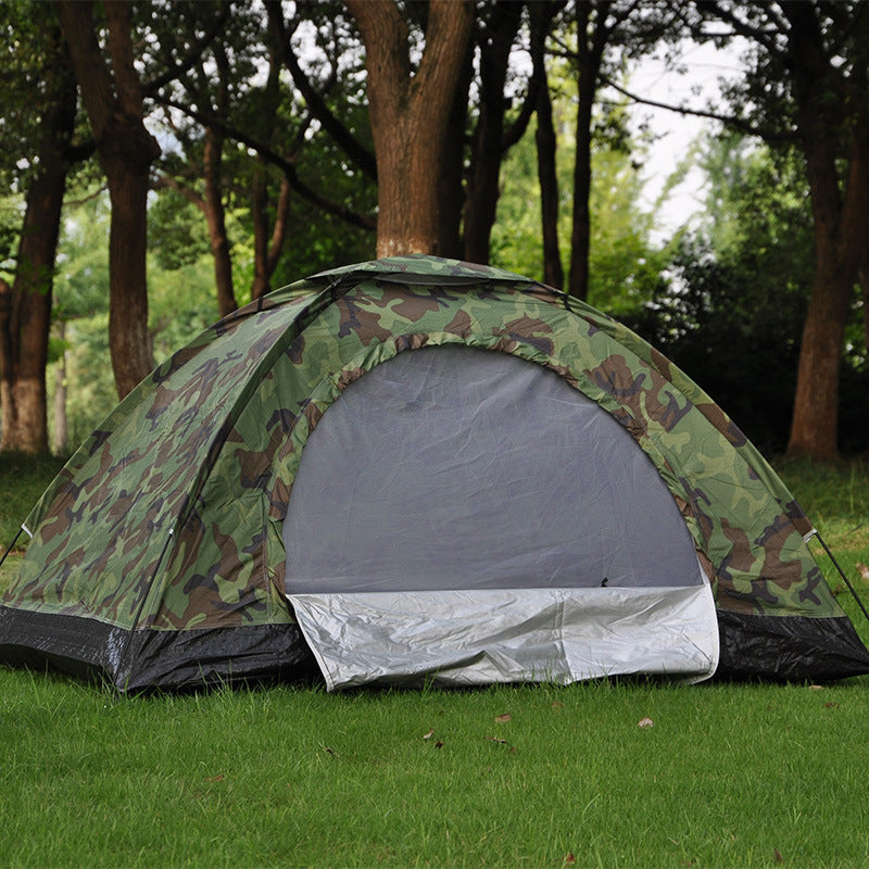 2 Person Camouflage Camping Tent - Waterproof Outdoor Survival