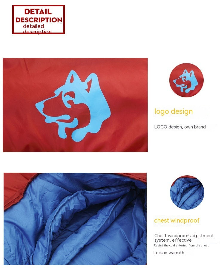 Cotton Fishing Sleeping Bag Autumn-Winter - Cold Camping 230x80cm